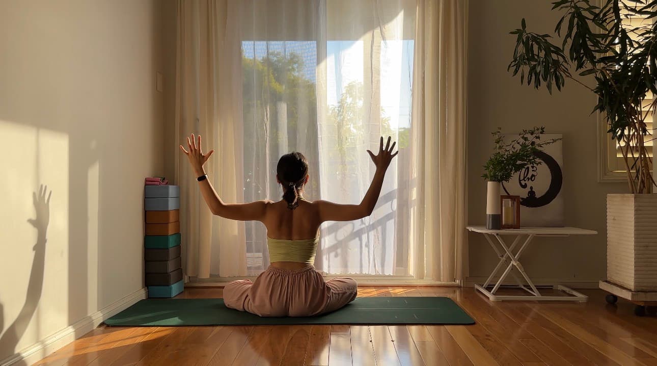 Yoga practice at Sati Yoga studio