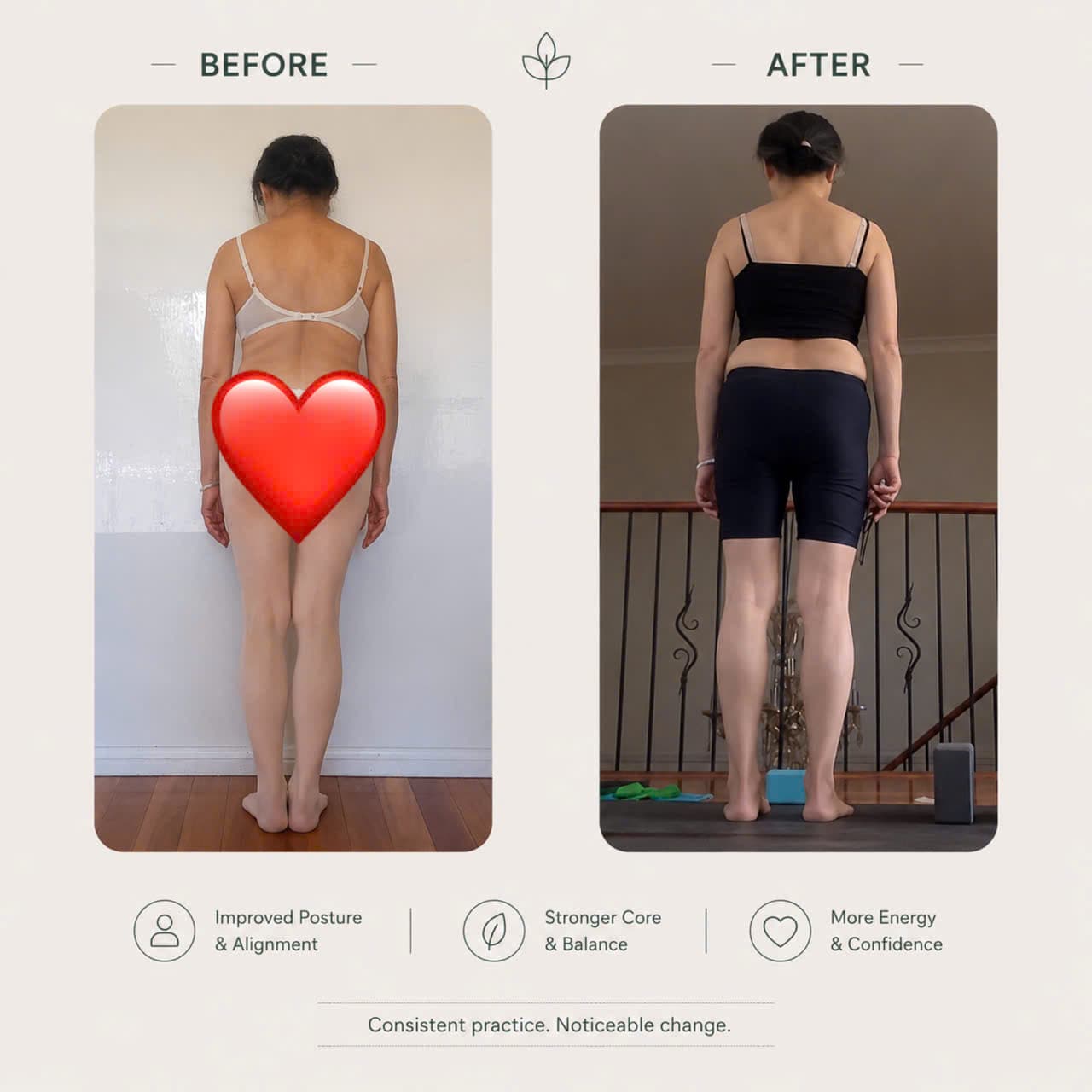 Student before and after
