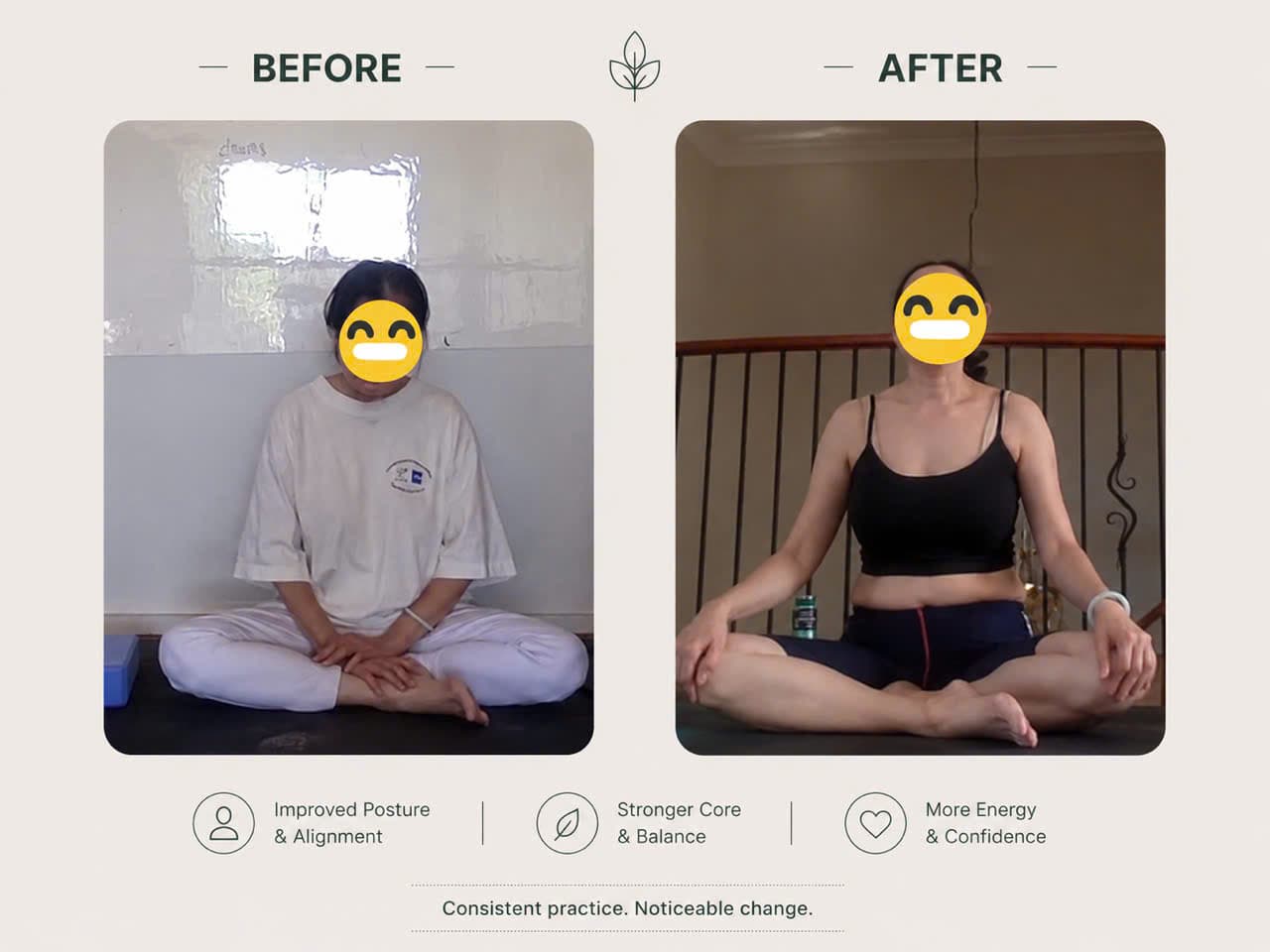 Student before and after