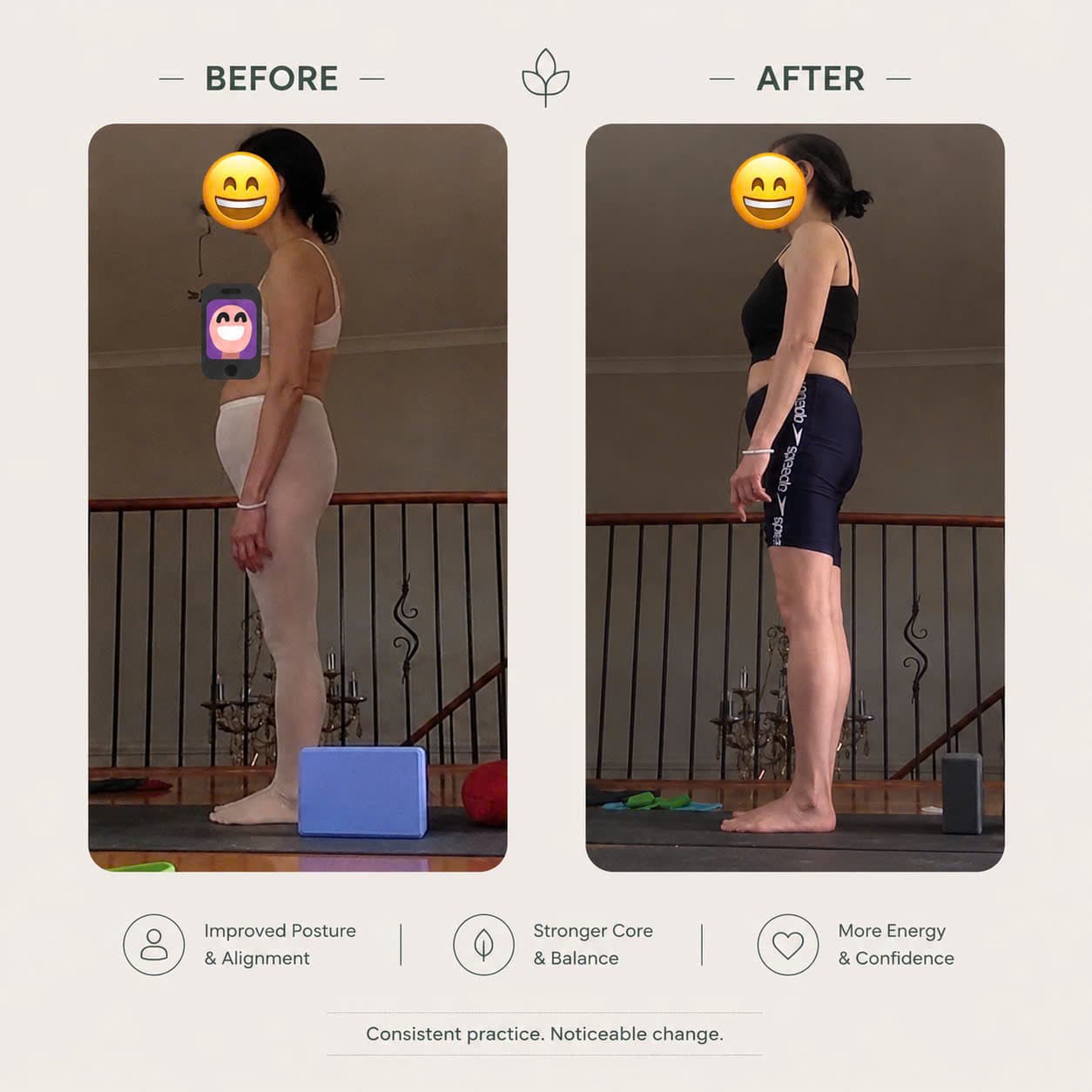Student before and after