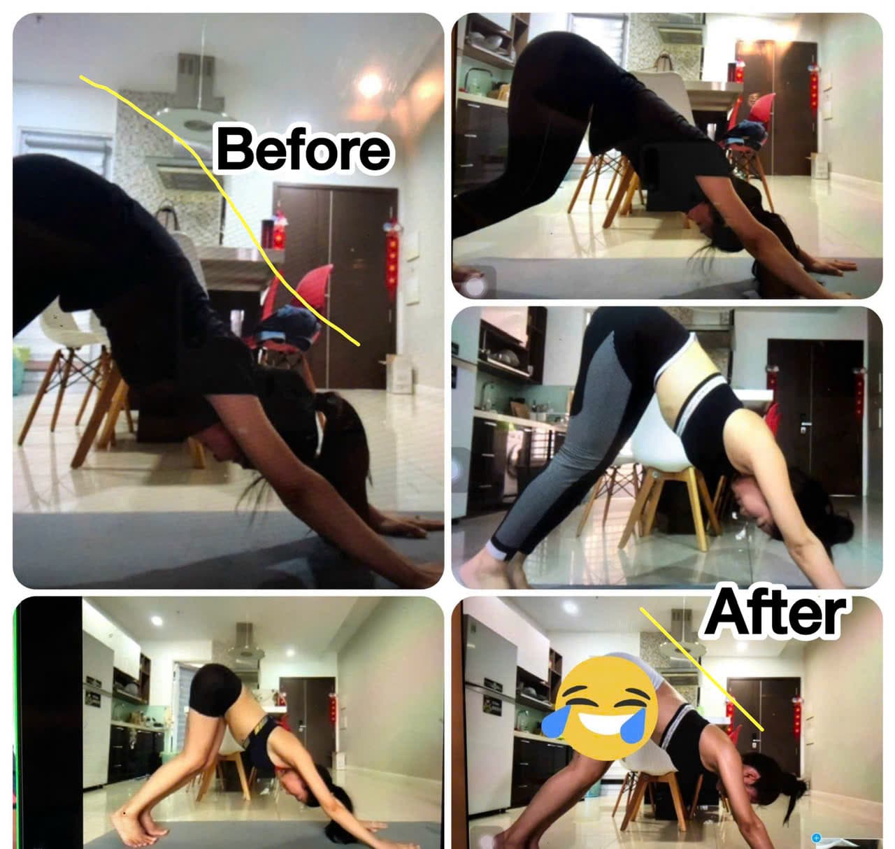 Student before and after